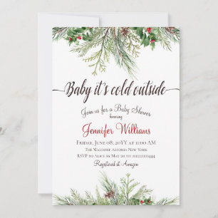 Invitation Bébé Il fait froid à l’extérieur du Baby shower de