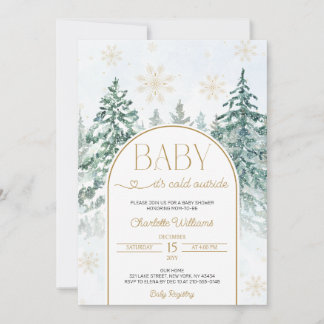 Invitation Bébé il fait froid à l'extérieur Baby Shower d'hiv