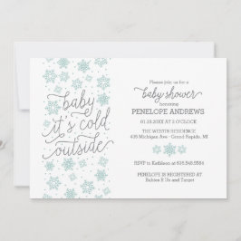 Invitation Bébé Il fait froid à l'extérieur du Baby shower d'