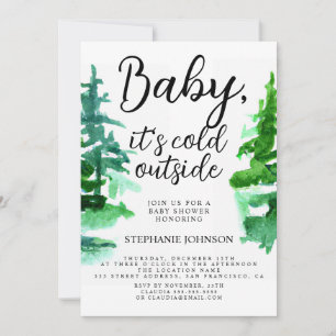 Invitation Bébé, il fait froid à l'extérieur du Baby shower d