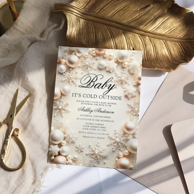 Invitation Bébé Il fait froid à l'extérieur du Baby shower d' (Créateur téléchargé)