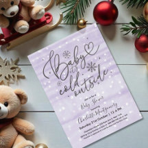 Bébé Il fait froid à l'extérieur du Baby shower d'