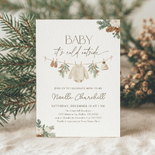 Invitation Bébé Il fait froid à l'extérieur du Baby shower d'