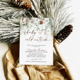 Invitation Bébé Il fait froid à l'extérieur du Baby shower d'