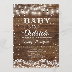 Invitation Bébé il fait froid à l'extérieur du Baby shower d'