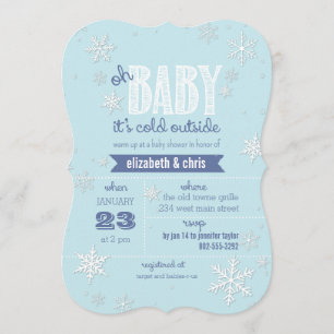 Invitation Bébé, il fait froid à l'extérieur du Baby shower d