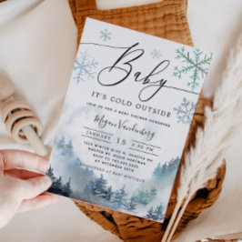 Invitation Bébé Il fait froid à l'extérieur du Baby shower de