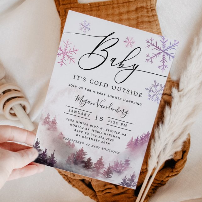 Invitation Bébé Il fait froid à l'extérieur du Baby shower de (Créateur téléchargé)
