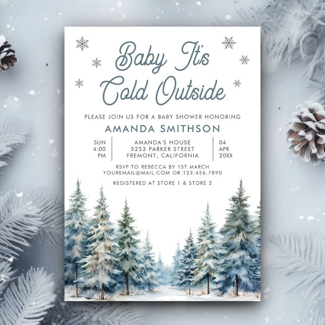 Invitation Bébé Il fait froid à l'extérieur du Baby shower de (Créateur téléchargé)