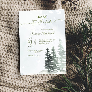 Invitation Bébé il fait froid à l'extérieur du baby shower Tr