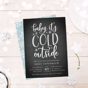 Invitation Bébé Il fait froid dehors BABY SHOWER