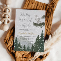 Bébé il fait froid dehors Baby Shower Chouette eff