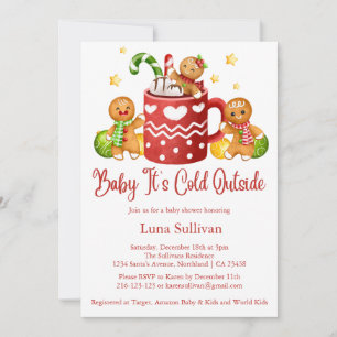 Invitation Bébé il fait froid dehors Baby Shower Cocooning
