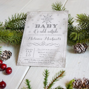 Invitation Bébé Il fait froid dehors Baby shower de neige Inv