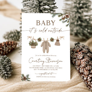 Invitation Bébé il fait froid dehors Baby Shower d'hiver