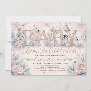 Invitation Bébé il fait froid dehors Baby Shower d'hiver