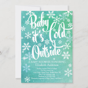 Invitation Bébé Il fait froid dehors Baby shower d'hiver neut