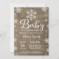 Bébé il fait froid dehors Baby Shower hivernal rus