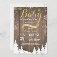 Bébé il fait froid dehors Baby Shower rustique d'h