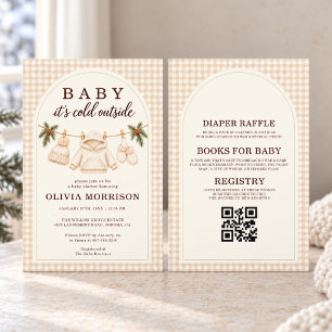 Invitation Bébé, il fait froid dehors, Baby Shower tout-en-un