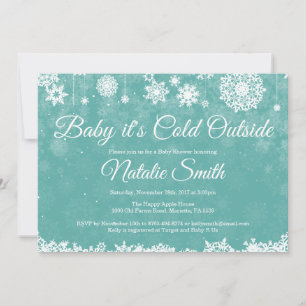 Invitation Bébé il fait froid dehors Bain de bébé aquatique d