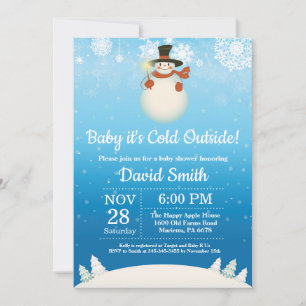 Invitation Bébé il fait froid dehors Bébé Shower Bonhomme de