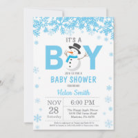 Bébé il fait froid dehors Bonhomme de neige Garçon