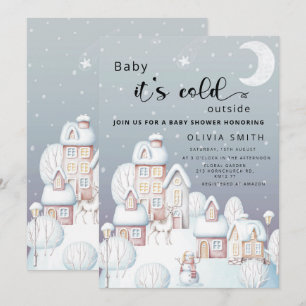 Invitation Bébé il fait froid dehors du baby shower