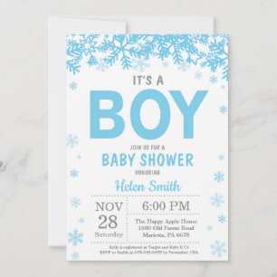 Invitation Bébé il fait froid dehors Fête de bébé garçon d'hi