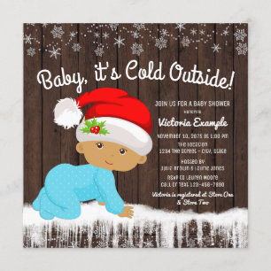 Invitation Bébé il fait froid dehors Fête de naissance d'un g