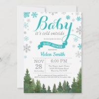 Bébé il fait froid dehors Fête prénatale Aqua Hive