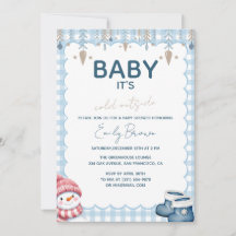 Bébé il fait froid dehors Fête prénatale d'hiver p