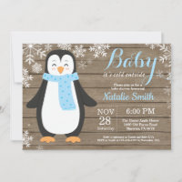 Bébé il fait froid dehors Rustique Pingouin Baby S