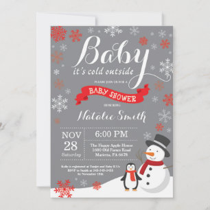 Invitation Bébé il fait froid dehors Shower d'hiver pour bébé