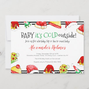 Invitation Bébé Il fait froid dehors vacances Sip et voir