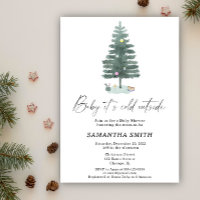 Bébé, il fait froid devant le baby shower de Noël