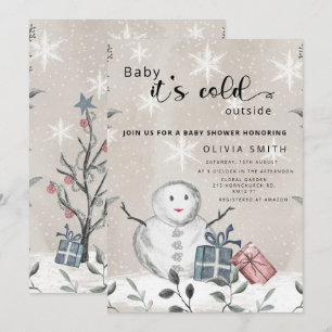 Invitation Bébé il fait froid en dehors du baby shower d'hive