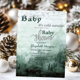 Invitation Bébé il fait froid Fête prénatale de la forêt de p