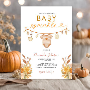 Invitation Bébé Ligne de vêtements d'automne Fête de révélati