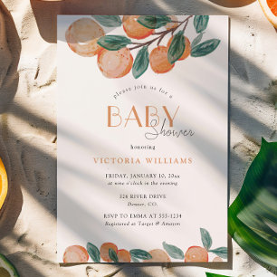 Invitation Bébé Little Cutie Mandarin Citrus Show