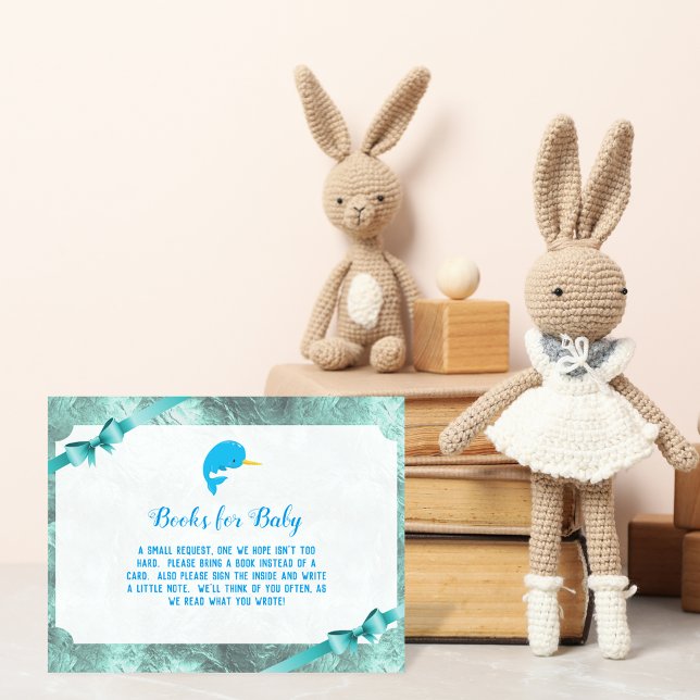 Invitation Bébé Narwhal Livres Pour Baby shower Jeu (Créateur téléchargé)