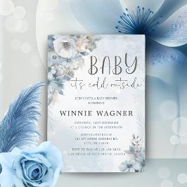 Invitation Bébé neige d'hiver Il fait froid dehors Baby showe