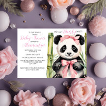 Bébé Panda ours Fille Baby shower d'attente précoc