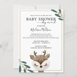 Invitation Bébé Reindeer avec Baby shower Masque par courrier