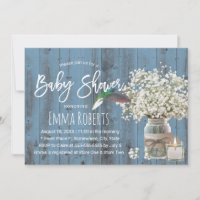 Bébé Respiration & Colibri Dusty Baby shower bleu