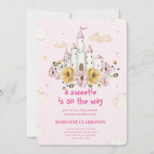 Invitation Bébé royal sous la douche dans le château de rêve