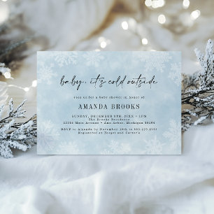 Invitation Bébé simple Il fait froid à l'extérieur du Baby sh