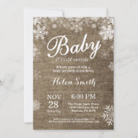 Bébé son Baby shower d'hiver froid à l'extérieur