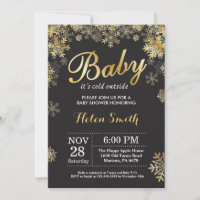 Bébé son Baby shower d'or froid à l'extérieur de l