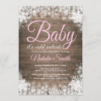 Bébé son baby shower extérieur froid de flocon de